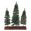 Triple Tree Ornament on Log 34cm