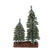 Two Tree on Log Ornament, 26cm - Frosted | Annie Mo's