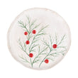 Stoneware Round Fir and Red Berries Plate