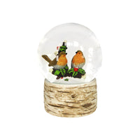 Resin Robins Snow Globe 13cm | Annie Mo's