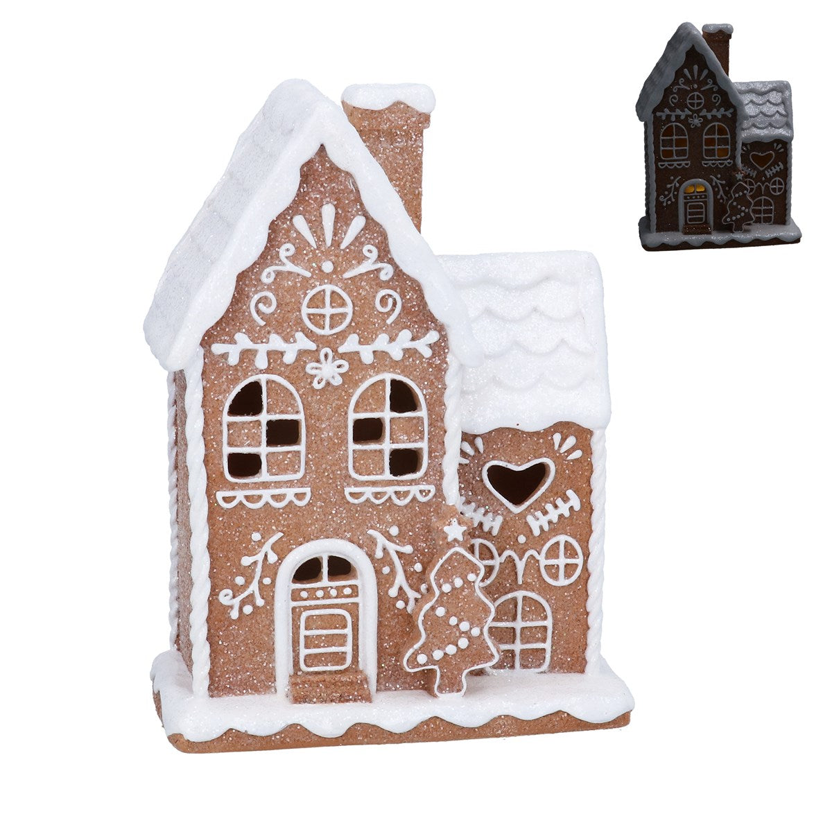 Resin LED Gingerbread House, 20cm | Annie Mo's