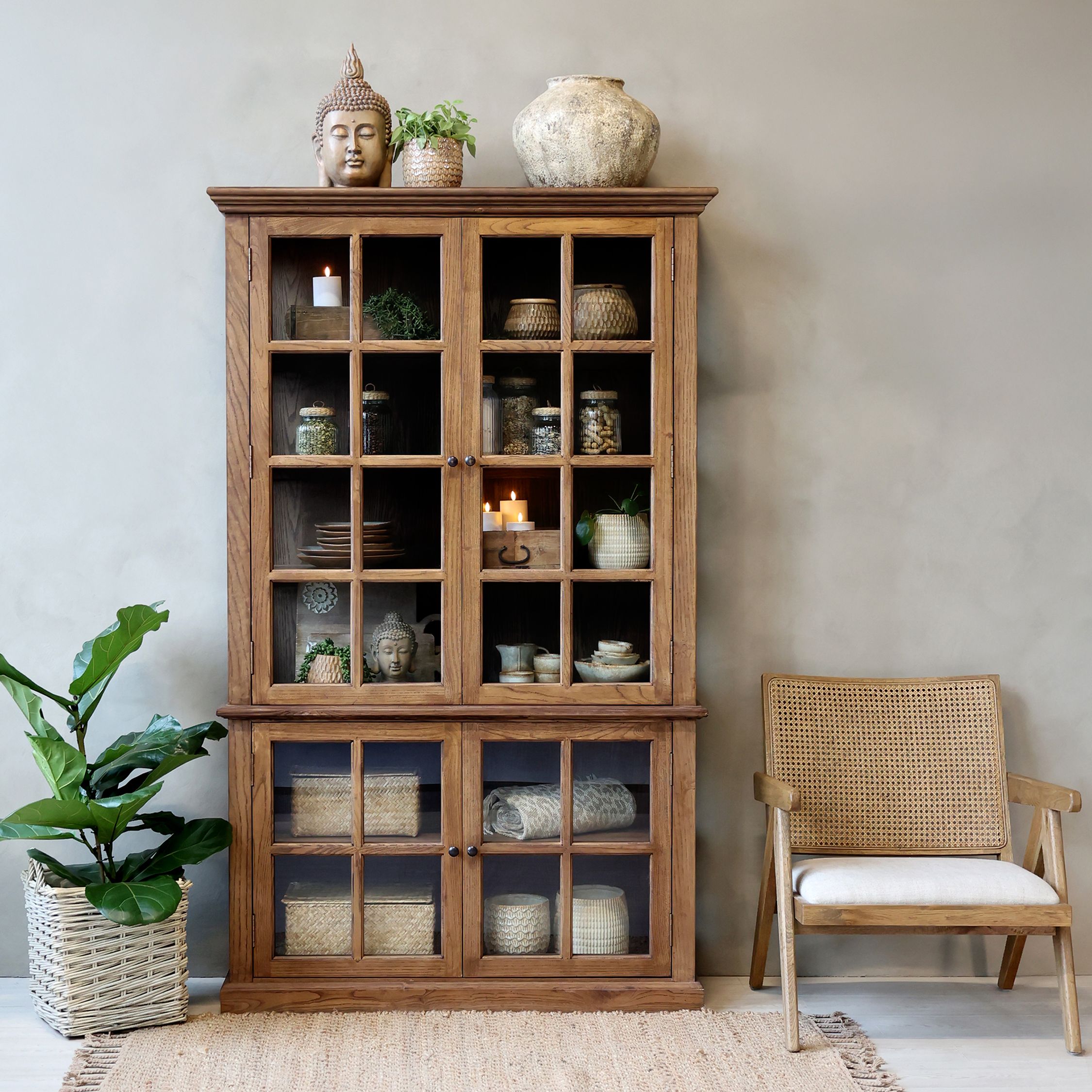 Marseille Display Cabinet with Four Doors and Shelves 120cm | Annie