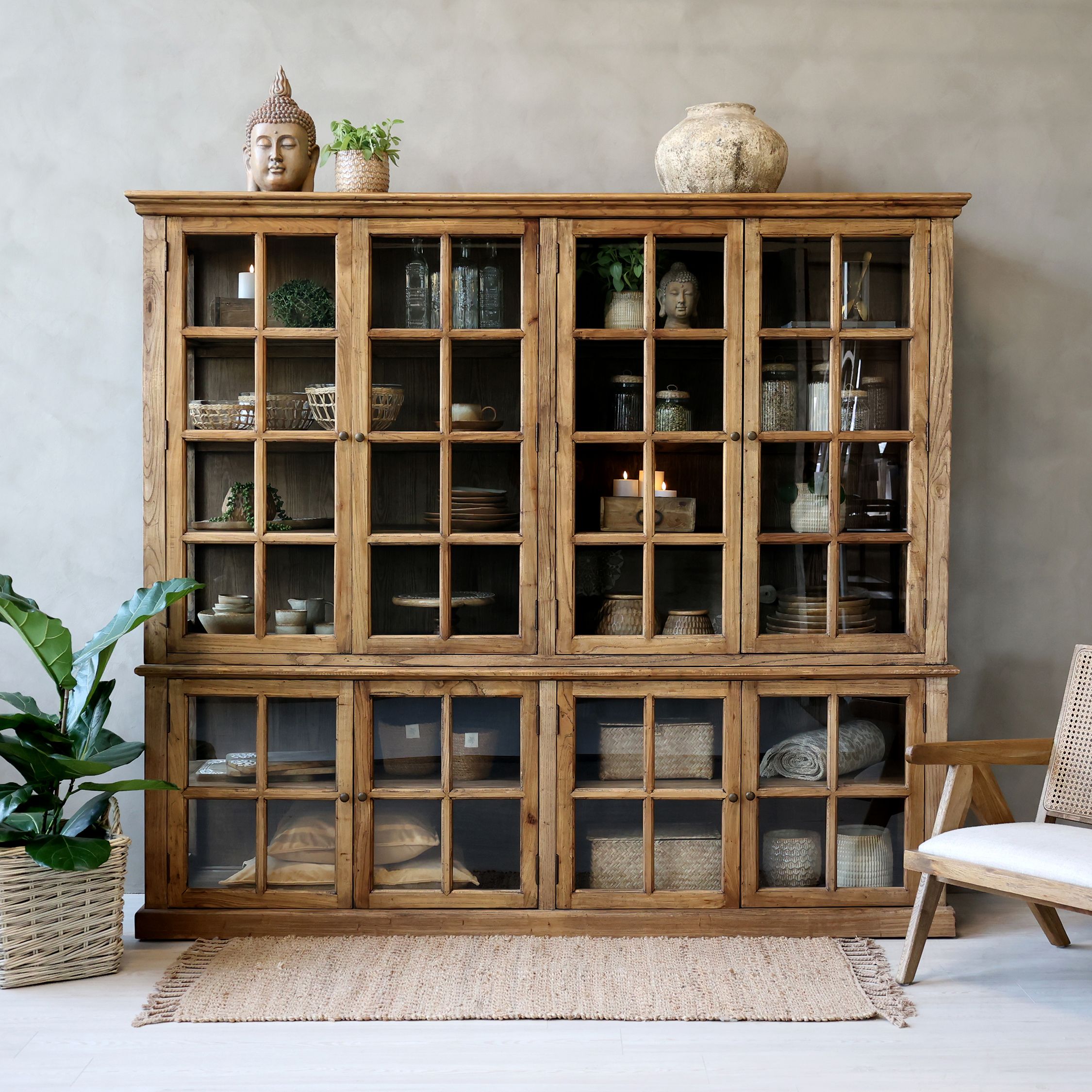 Marseille Display Cabinet with Eight Doors and Shelves 220cm | Annie
