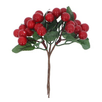 Red Berry with Leaves Pick 14cm | Annie Mo's