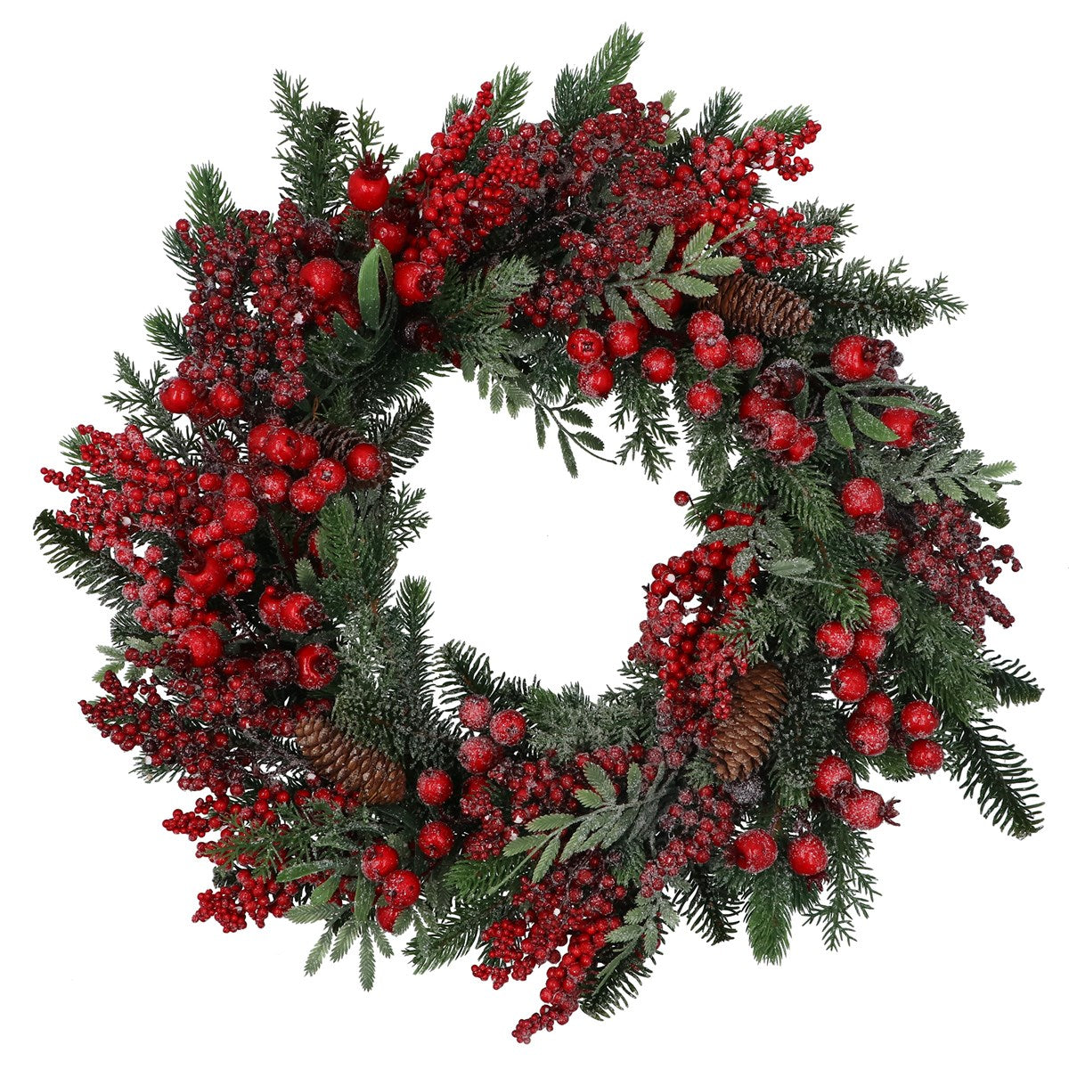 Spruce Wreath with Various Berries 54cm