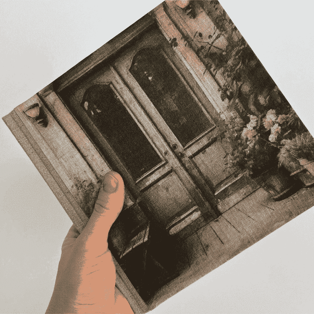 "Secret French Doors" Handmade Linen Hardcover Notebook-B