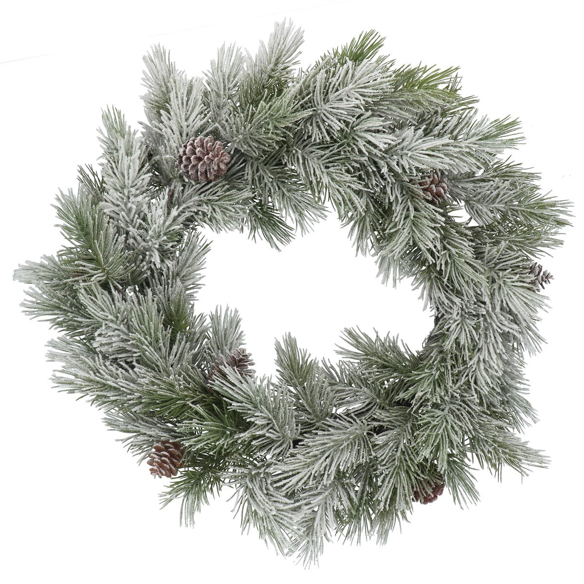Wreath, 60cm - Frosted Pine with Cones | Annie Mo's