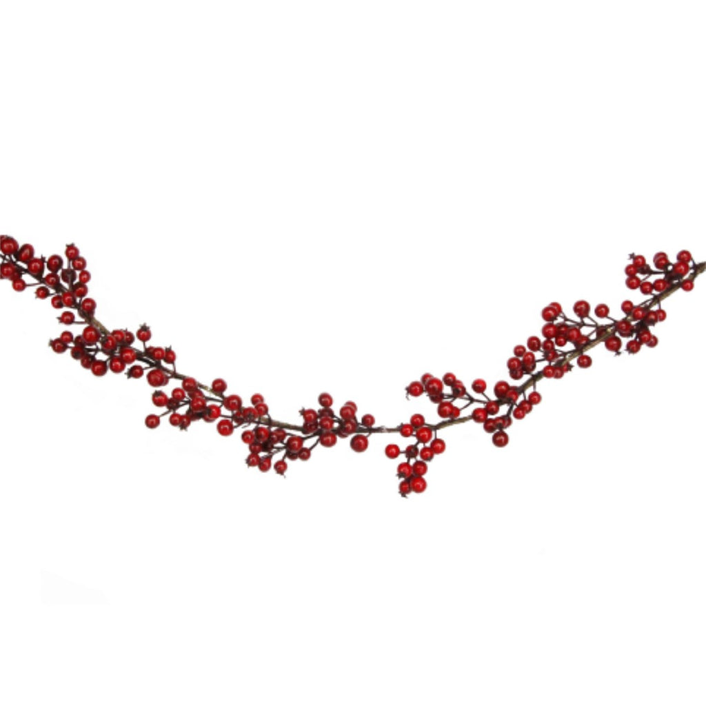 Shiny Red Berry Garland 150cm | Annie Mo's