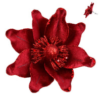 Clip on Flower 13cm - Cherry Red Magnolia | Annie Mo's