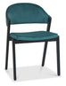 Camden Peppercorn Upholstered Chair in an Azure Velvet Fabric (Pair)