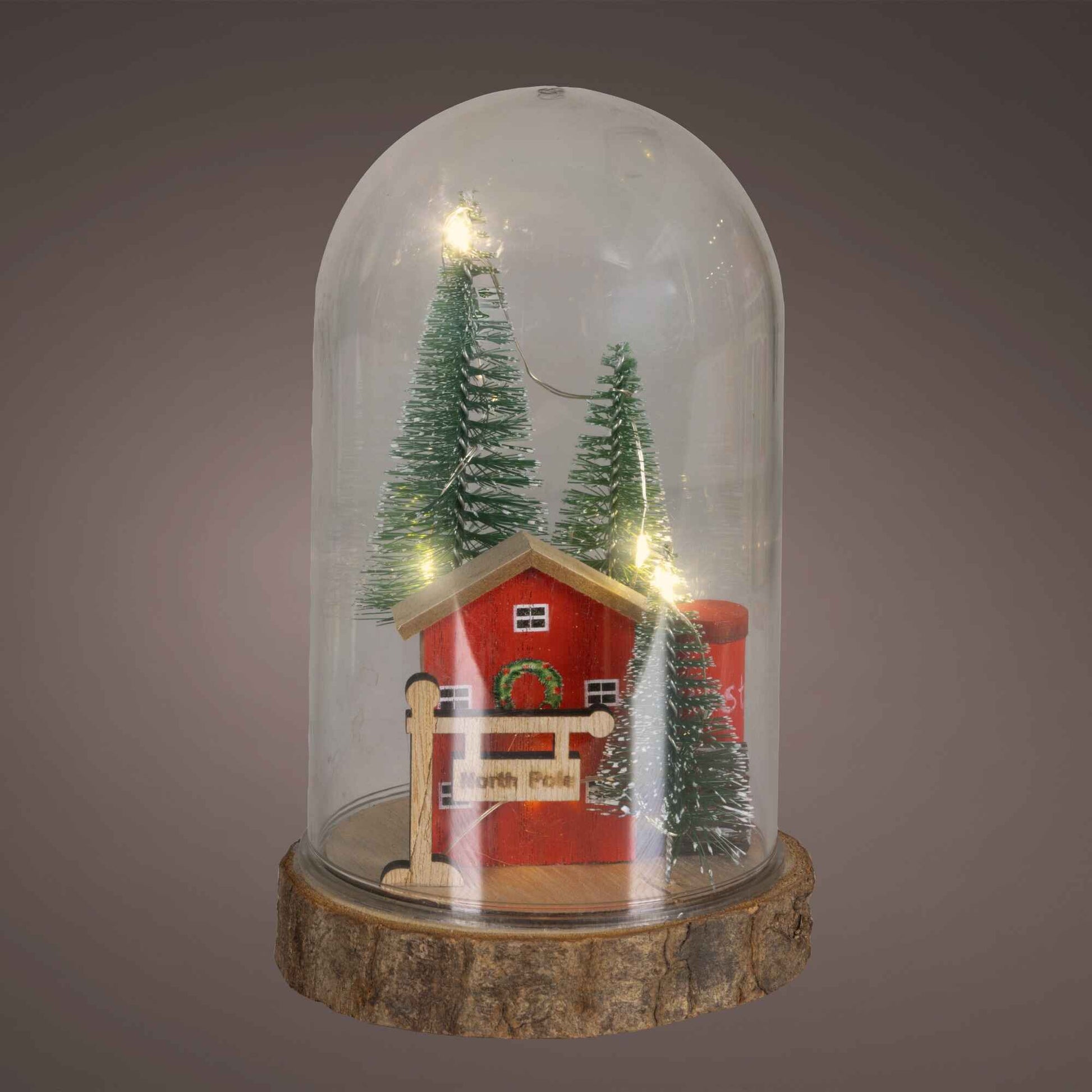 LED Houses in Glass Cloche 17cm | Annie Mo's