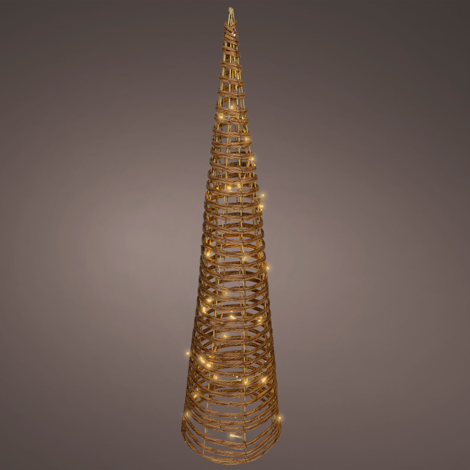 Wicker Flashing LED Cone 90cm | Annie Mo's