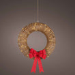 LED Wicker Flashing Effect Outdoor Wreath 58cm | Annie Mo's