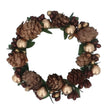 Acrylic Candle Ring 11cm - Pine Cone/Gold Bead | Annie Mo's