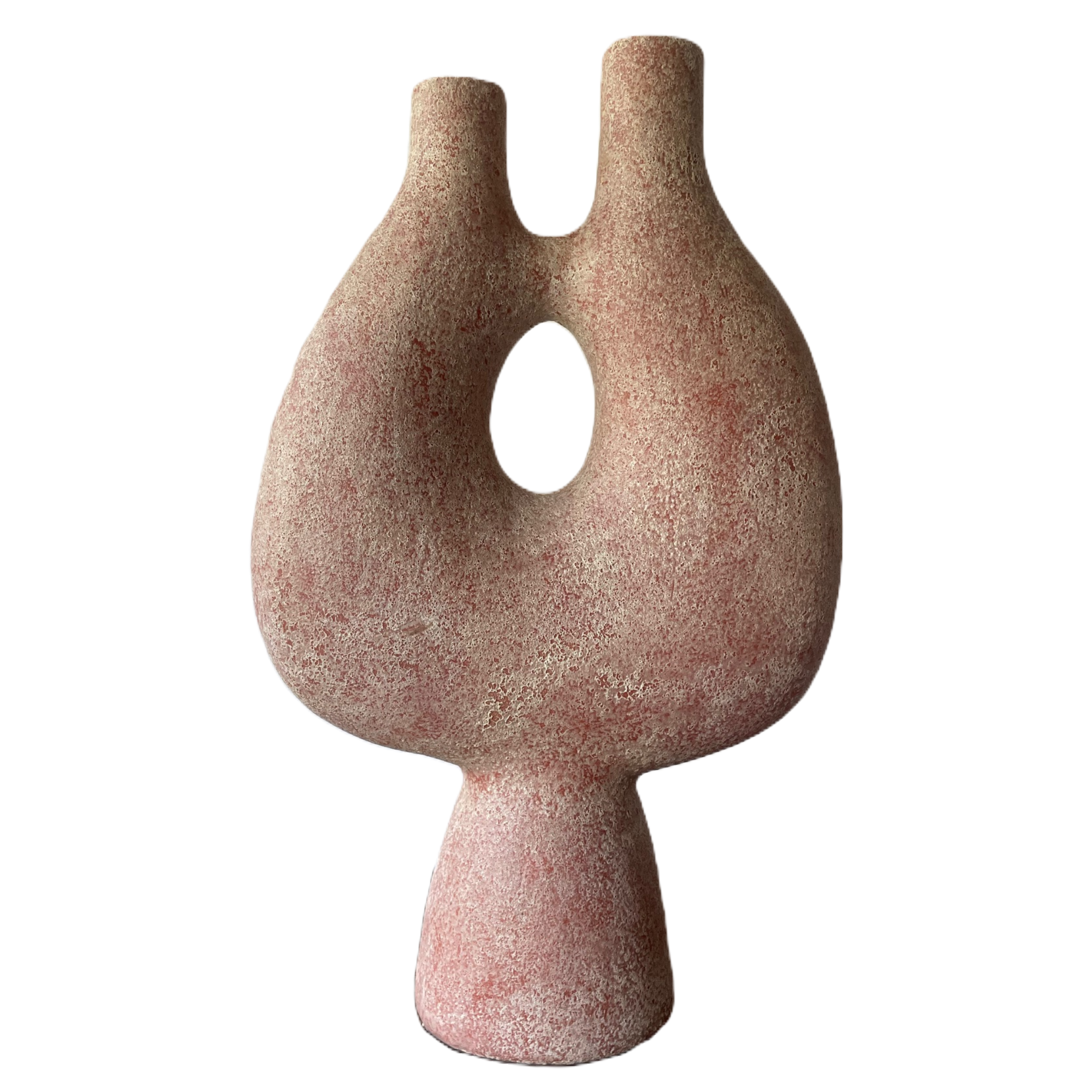 Lyre Vase - Antiqued Red 61cm | Annie Mo's