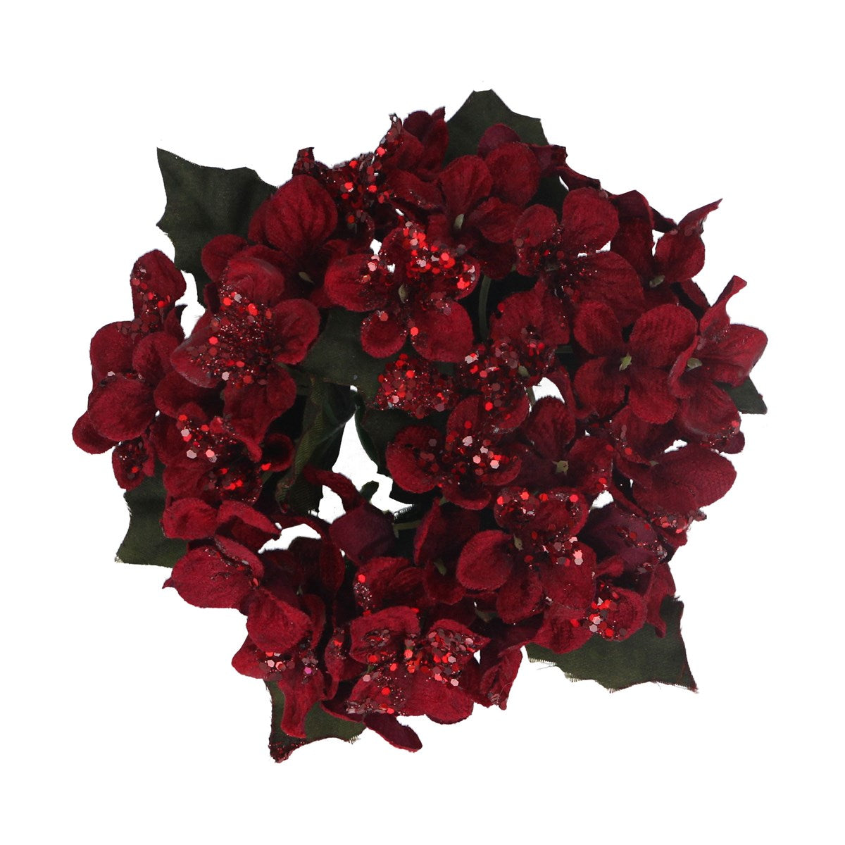 Burgundy Hydrangea Candle Ring - Small