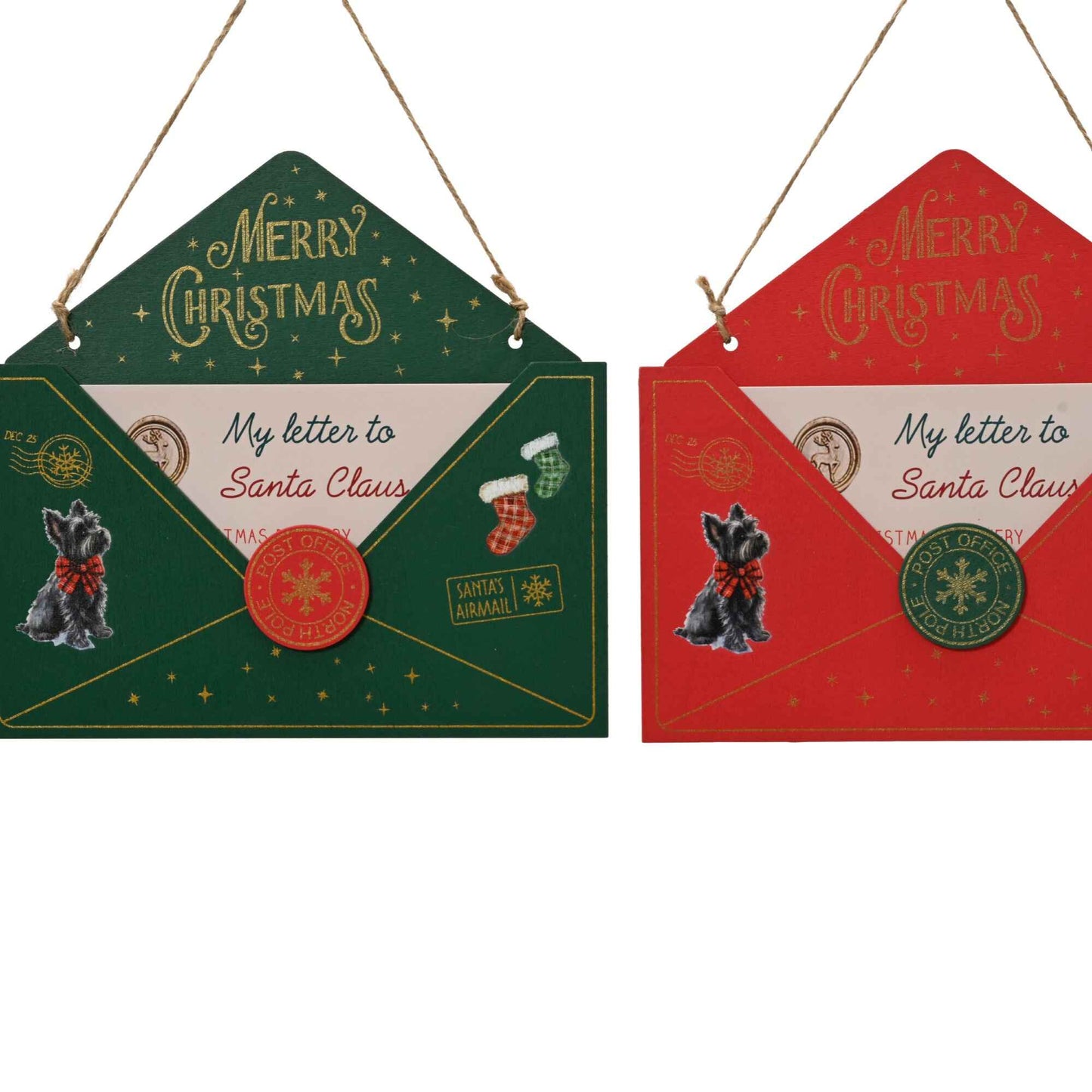 Letter to Santa - Wood Envelopes 20cm - Colour Choice SQ | Annie Mo's