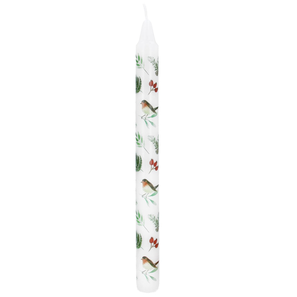 Taper Robin and Rosehip Candle 23cm | Annie Mo's