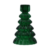 Green Tree Shaped Glass Candle Holder 14cm | Annie Mo's