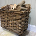 Rectangle Log Basket with Wheels and Jute Liner | Annie Mo's D