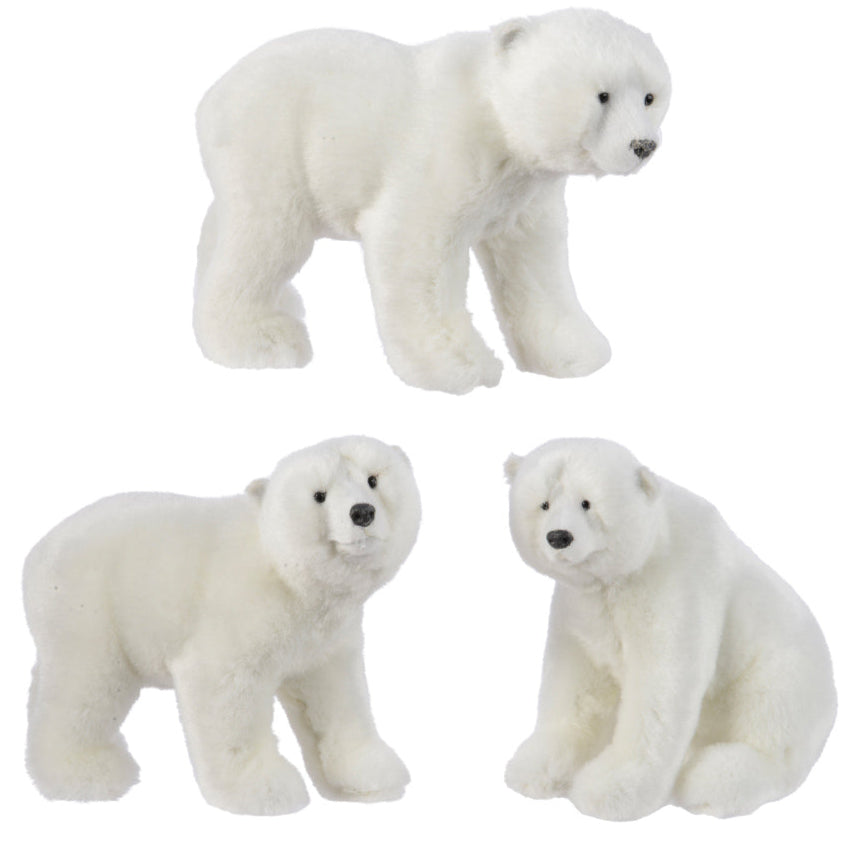 Three Assorted Polar Bears 16cm | Annie Mo's