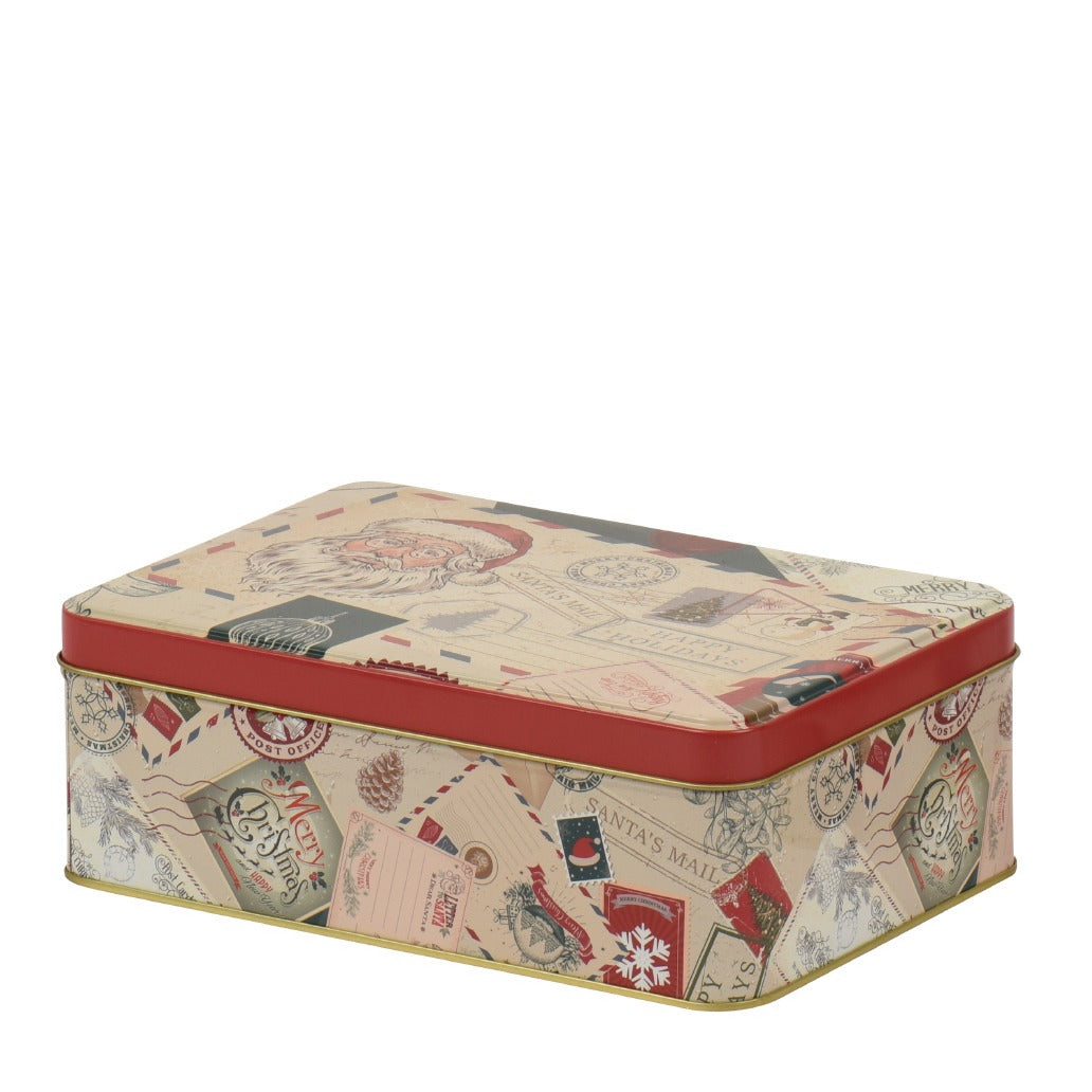 Set of Three Santa Print Tins 19cm LB | Annie Mo's