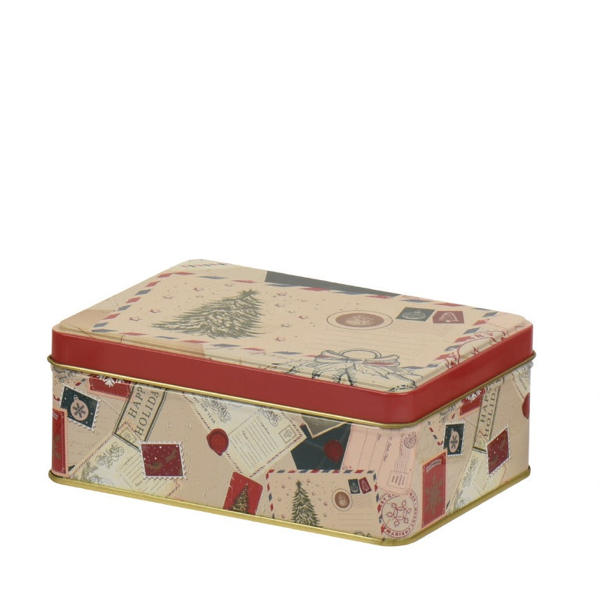 Set of Three Santa Print Tins 19cm MB | Annie Mo's