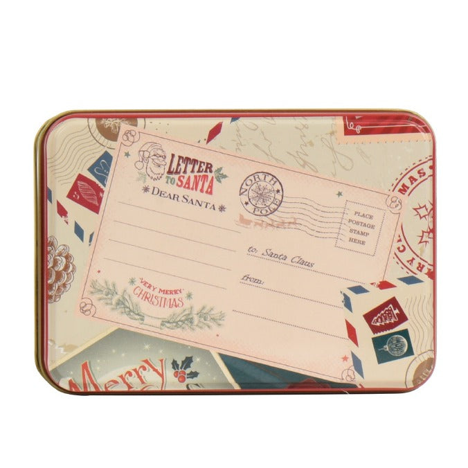 Set of Three Santa Print Tins 19cm S | Annie Mo's