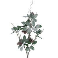 Frosted Leaves and Cones Spray 94cm | Annie Mo's