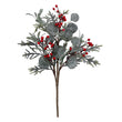 Branch 69cm - Frosted Leaf/Red Berry | Annie Mo's