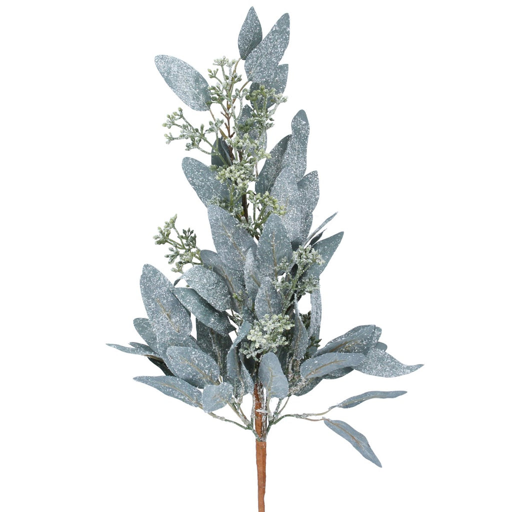 Frosted Eucalyptus with Mini Berry Stem 57cm | Annie Mo's