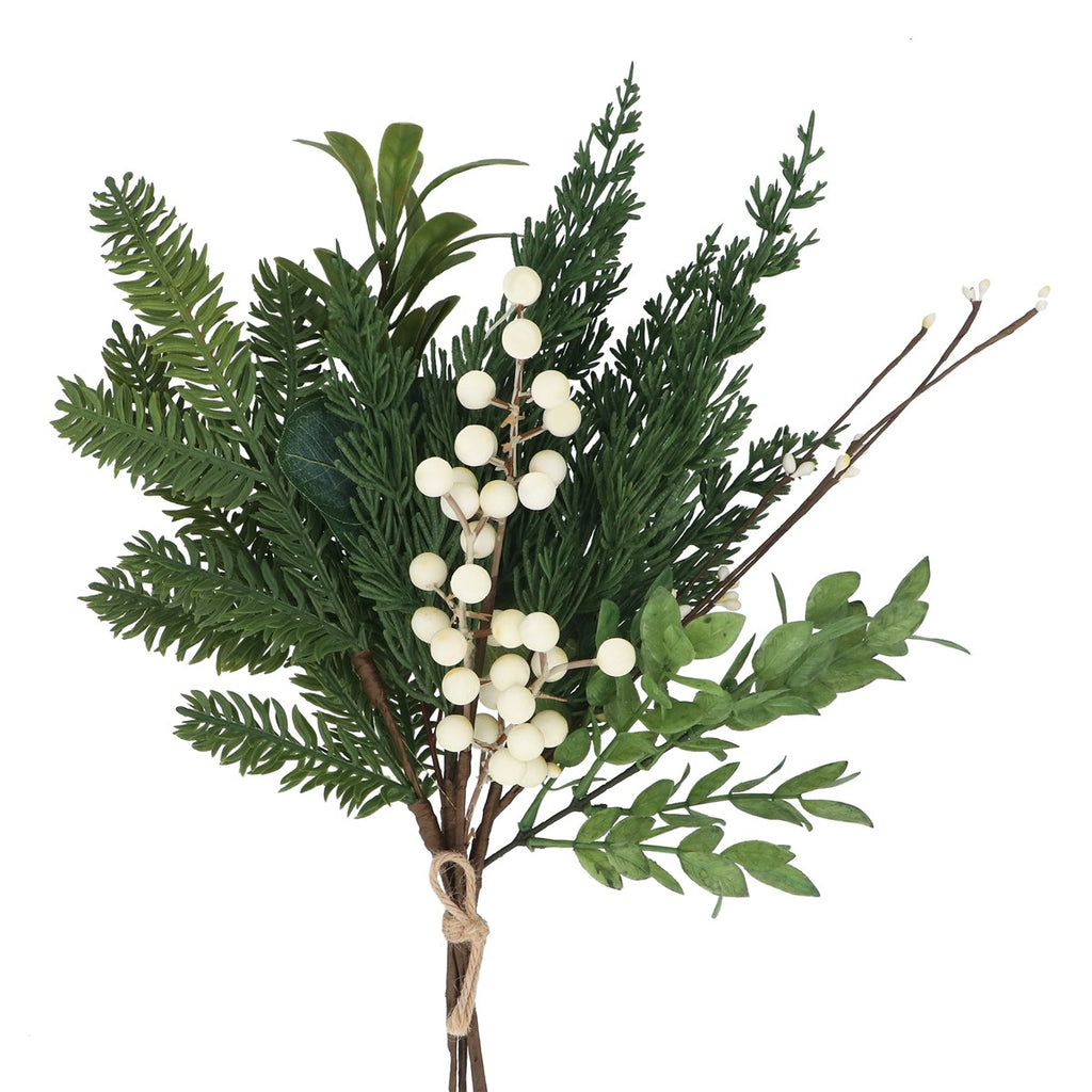 Winter Foliage with White Berries Bunch 46cm | Annie Mo's