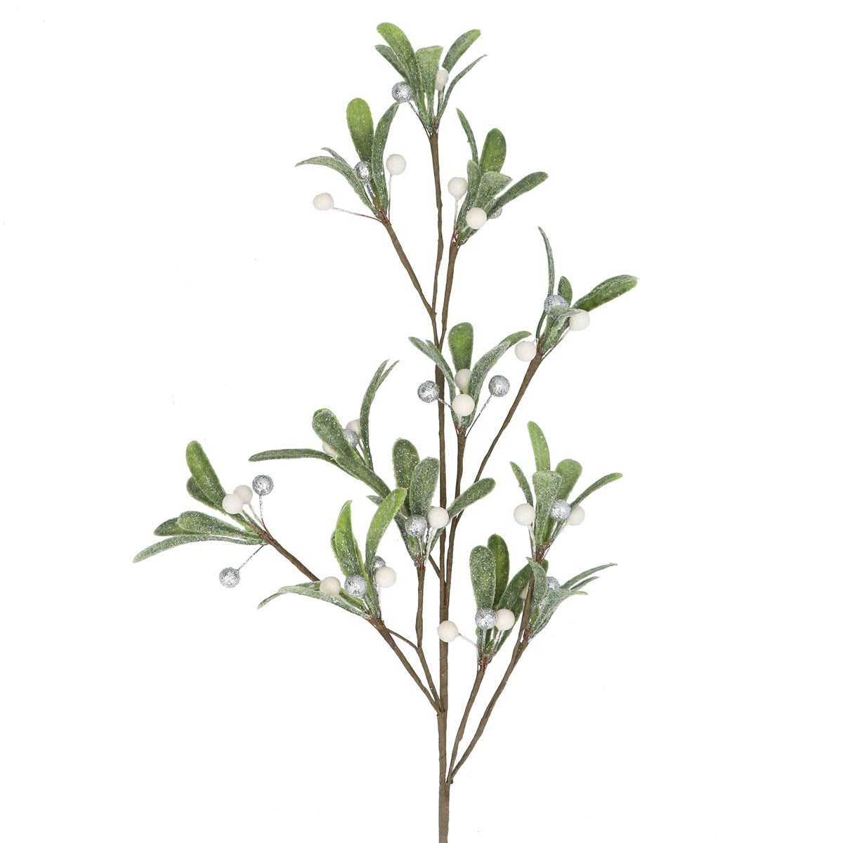 Spray, 67cm - Silver/White Mistletoe Berries | Annie Mo's