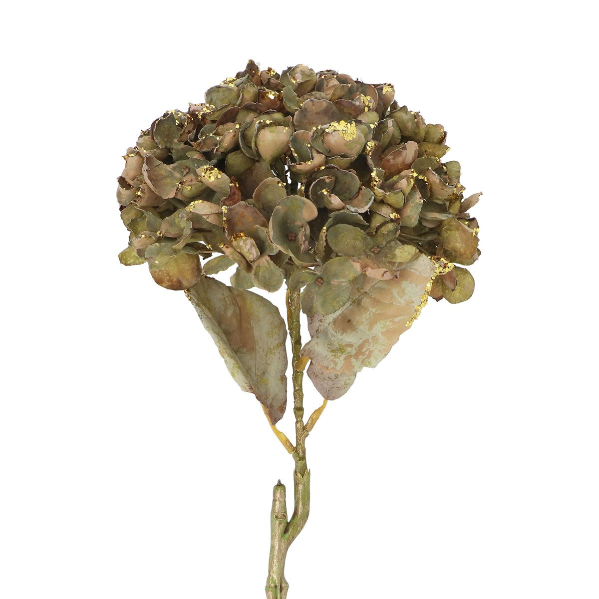 Stem 62cm - Green/Gold Glitter Hydrangea | Annie Mo's
