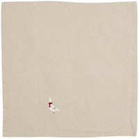 Goose Motif Linen Coloured Napkin 40x40cm | Annie Mo's