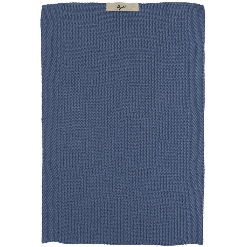 Cornflower Blue Knitted Hand Knitted Hand Towel | Annie Mo's