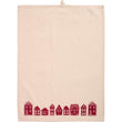 Tea Towel with Red Houses Motif 50cm x 70cm | Annie Mo's