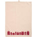 Tea Towel with Red Houses Motif 50cm x 70cm | Annie Mo's