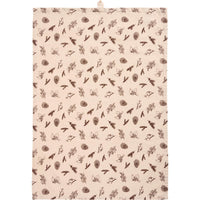 Tea Towel with Brown Cones and Twigs 50cm x 70cm | Annie Mo's