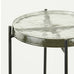 Clear Glass and Matt Black Lamp Table 70cm