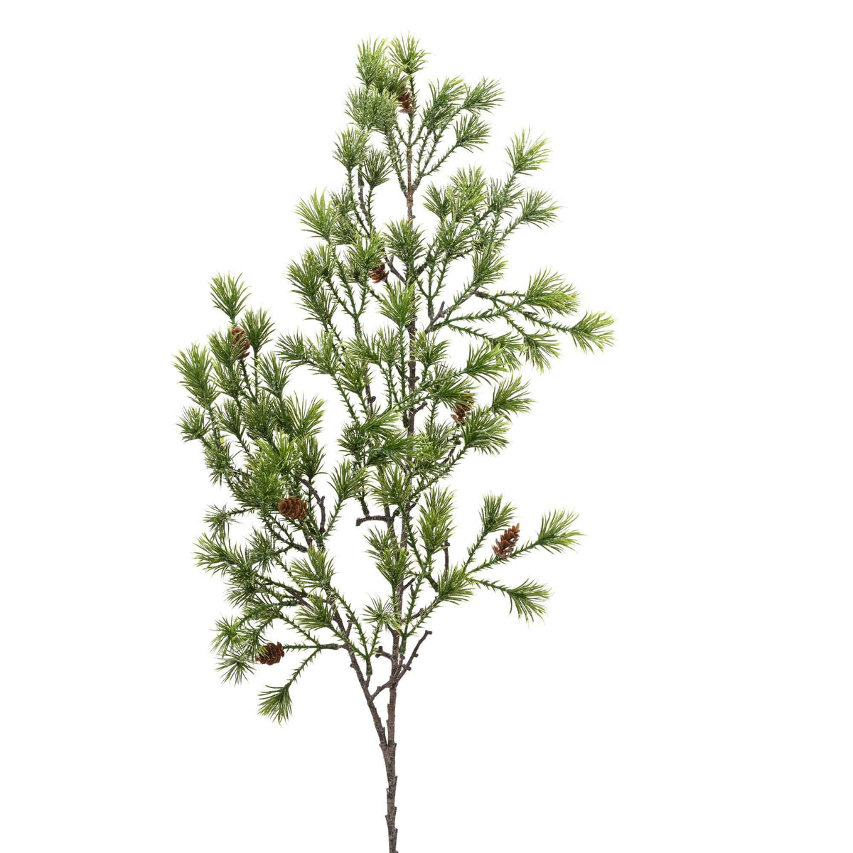 Icy Evergreen Stem with Pinecones 96cm | Annie Mo's