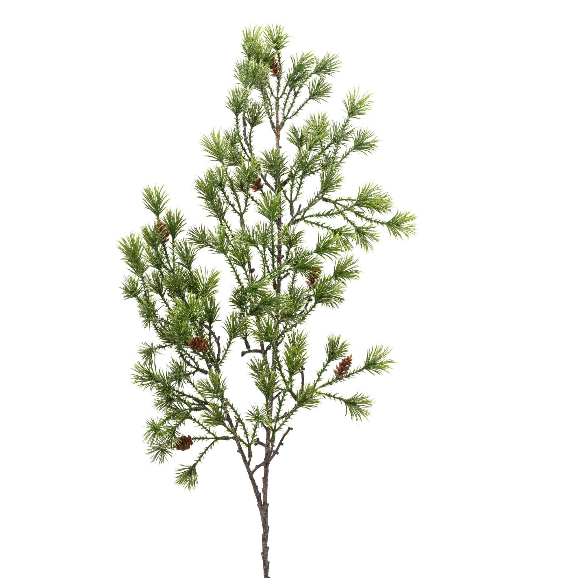 Icy Evergreen Stem with Pinecones 96cm | Annie Mo's