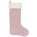 Christmas Stocking in Red Stripe with Faux Fur Trim 50cm | Annie Mo's