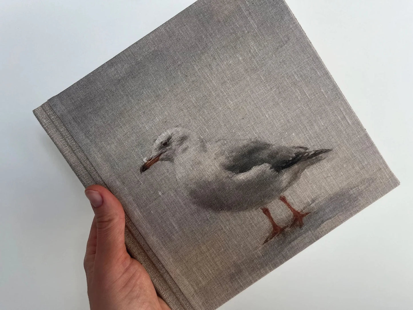 "Seagull" Handmade Linen Hardcover Notebook | Journal