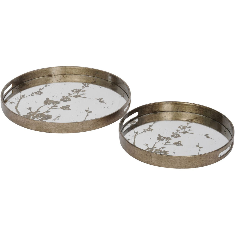 Vienna Antique Gold Blossom Trays - Size Choice
