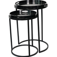 Louise Print Set Of 2 Side Tables With Removeable Trays 69cm | Annie 