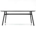 Bronx Black Acacia Fixed Dining Table 180cm