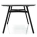 Bronx Black Acacia Fixed Dining Table 180cm