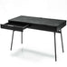 Bronx Black Acacia Desk with Two Drawers