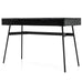 Bronx Black Acacia Desk with Two Drawers